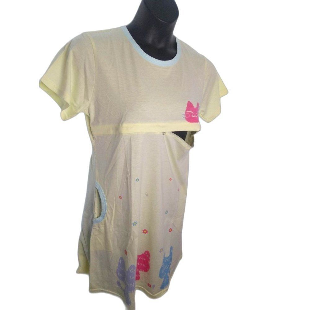 Breastfeeding Nursing PJ Dress with Pockets Maternity